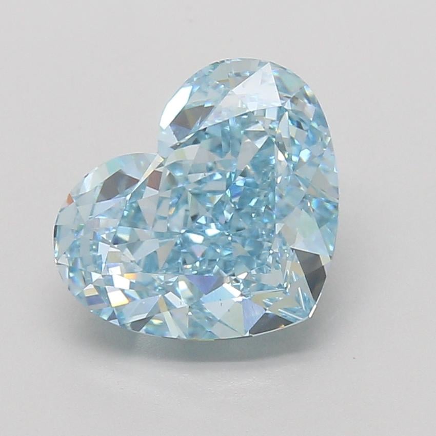 4.20 Ct. Fancy Vivid Blue Heart Lab Grown Diamond
