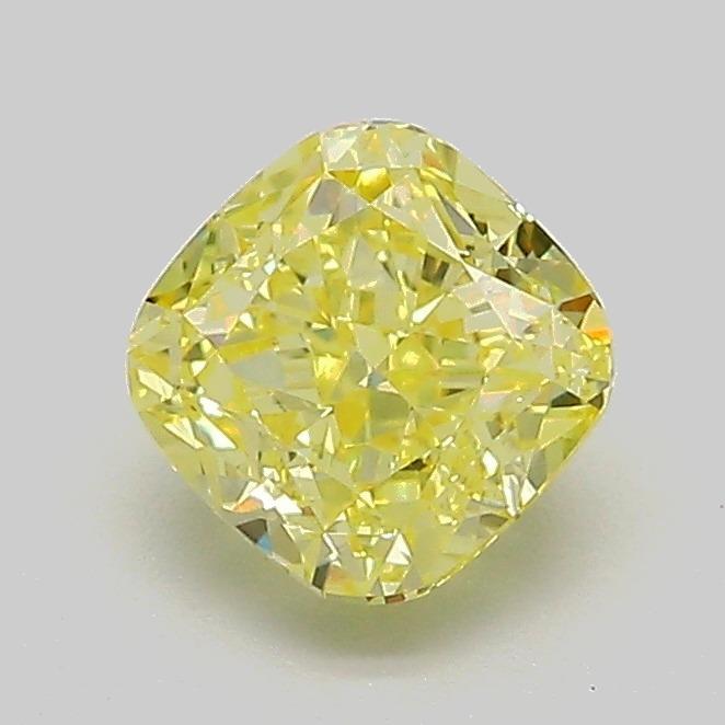 1.07 Ct. Fancy Intense Yellow Cushion Lab Grown Diamond