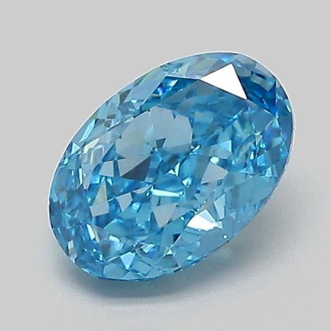 1.08 Ct. Fancy Vivid Blue Oval Lab Grown Diamond