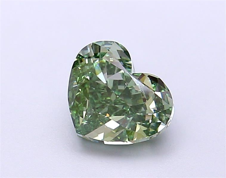 1.24 Ct. Fancy Vivid  Green Heart Lab Grown Diamond
