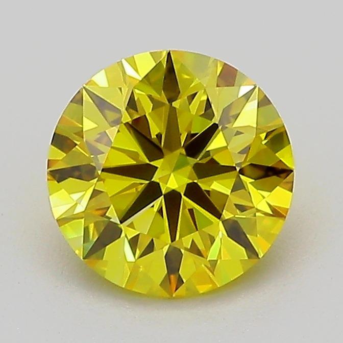 1.22 Ct. Fancy Vivid  Yellow Round Lab Grown Diamond