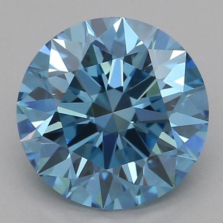 1.41 Ct. Fancy Vivid Blue Round Lab Grown Diamond