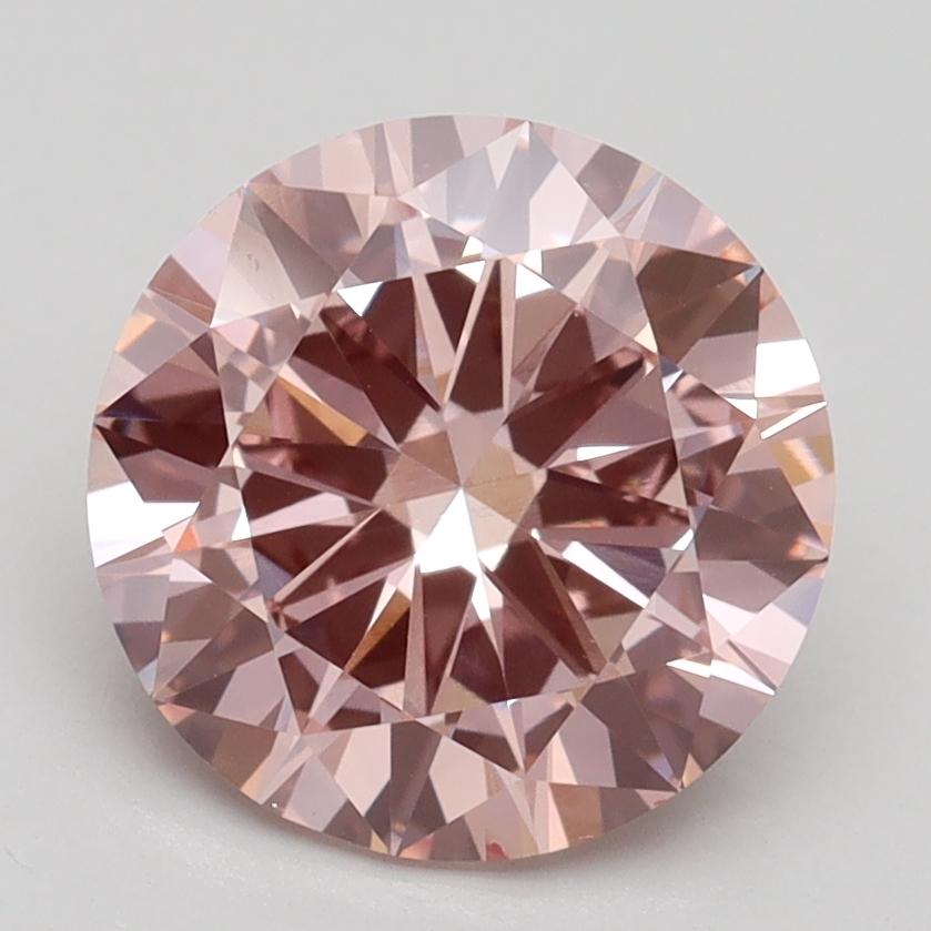 2.50 Ct. Fancy Intense Pink Round Lab Grown Diamond