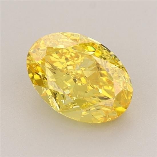 1.01 Ct. Fancy Vivid Yellow Oval Lab Grown Diamond