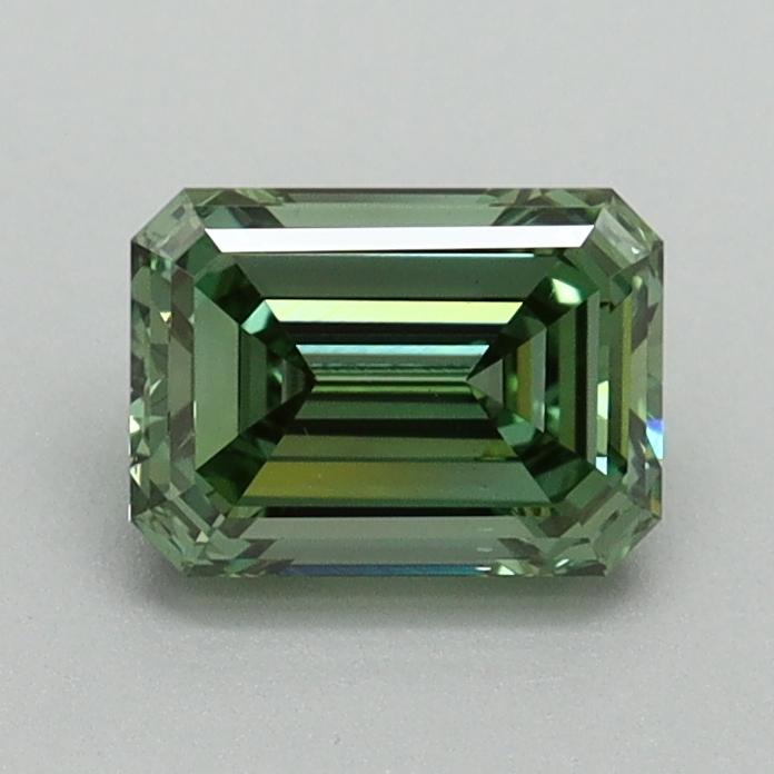 0.90 Ct. Fancy Vivid Green Emerald Lab Grown Diamond