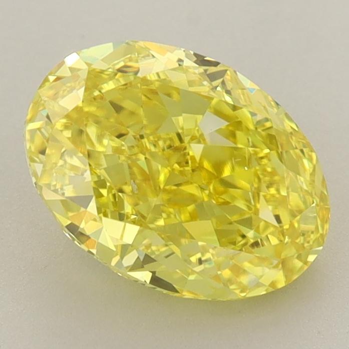 2.33 Ct. Fancy Vivid  Yellow Oval Lab Grown Diamond