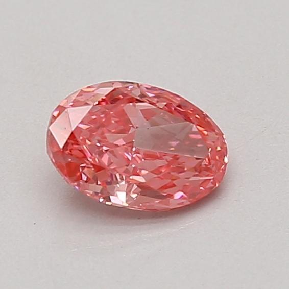 0.61 Ct. Fancy Vivid Pink Oval Lab Grown Diamond