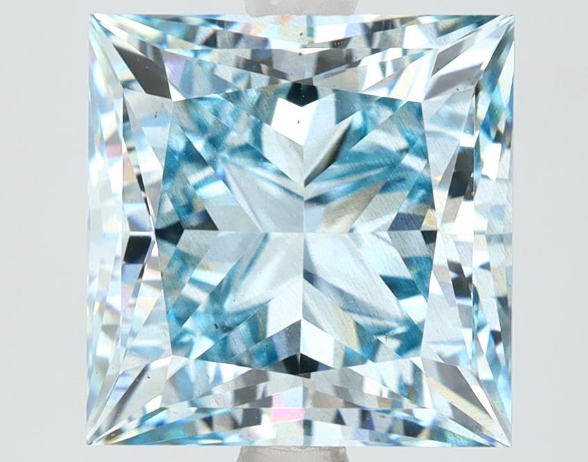 5.13 Ct. Fancy Intense Blue Princess Lab Grown Diamond