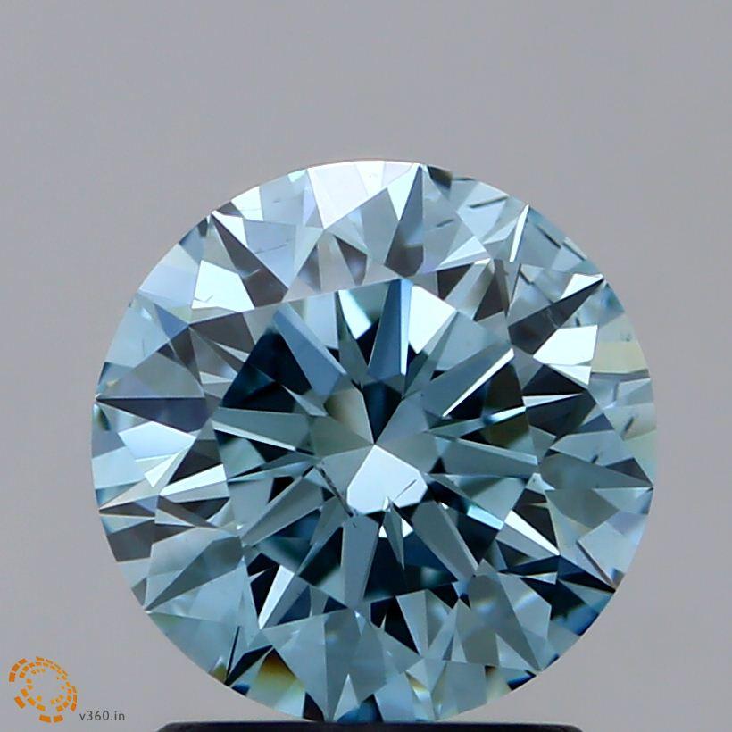 1.51 Ct. Fancy Intense Green Round Lab Grown Diamond