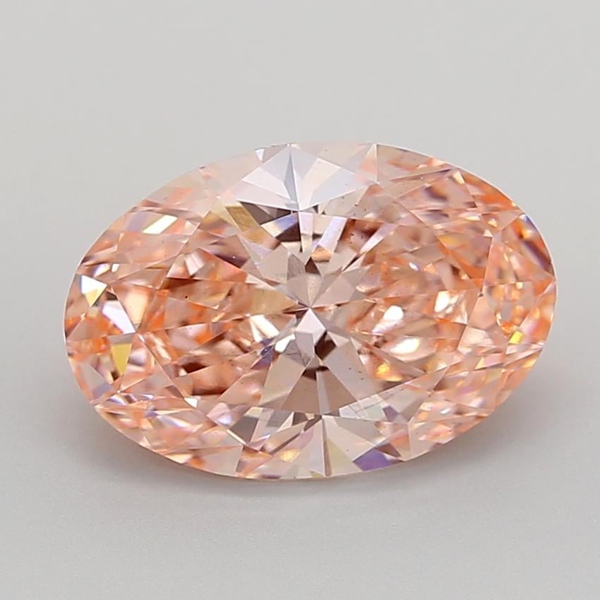 4.36 Ct. Fancy Vivid  Pink Oval Lab Grown Diamond