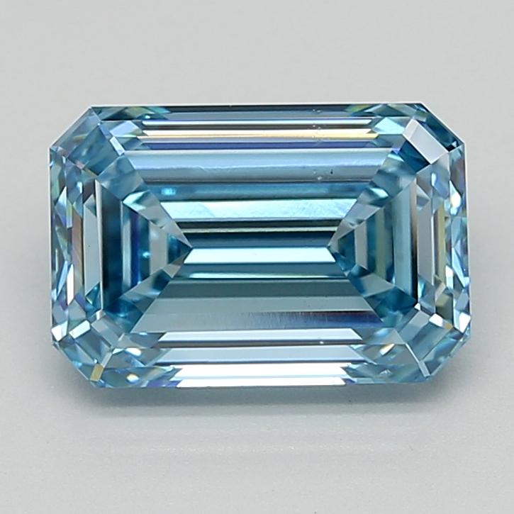 4.00 Ct. Fancy Vivid  Blue Emerald Lab Grown Diamond