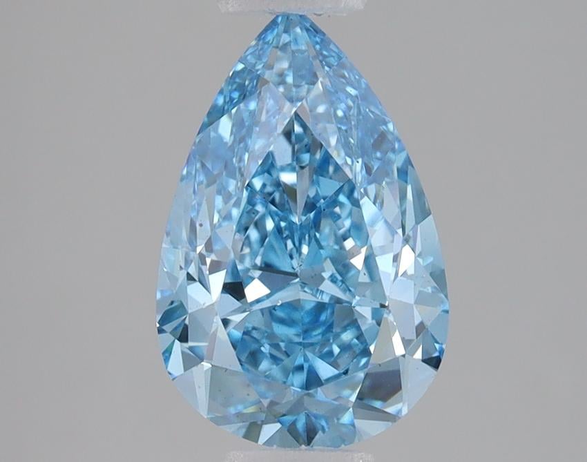 2.13 Ct. Fancy Vivid Blue Pear Lab Grown Diamond