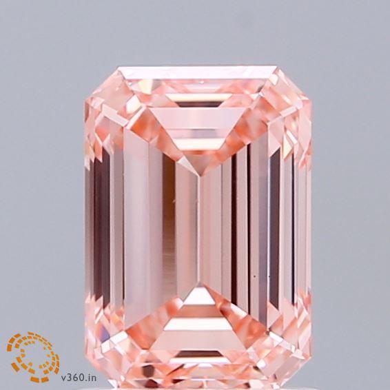1.53 Ct. Fancy Vivid Pink Emerald Lab Grown Diamond