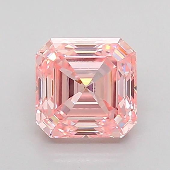 1.05 Ct. Fancy Intense Pink Asscher Lab Grown Diamond