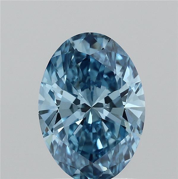 1.51 Ct. Fancy Vivid Blue Oval Lab Grown Diamond