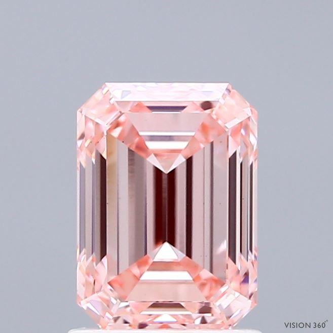 1.60 Ct. Fancy Vivid Pink Emerald Lab Grown Diamond