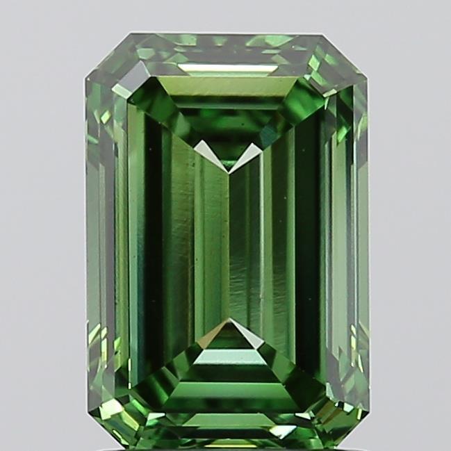 1.53 Ct. Fancy Vivid Green Emerald Lab Grown Diamond