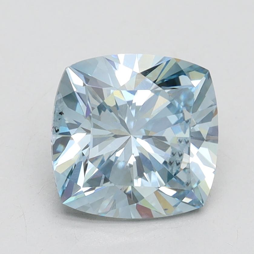 1.88 Ct. Fancy Intense Blue Cushion Lab Grown Diamond