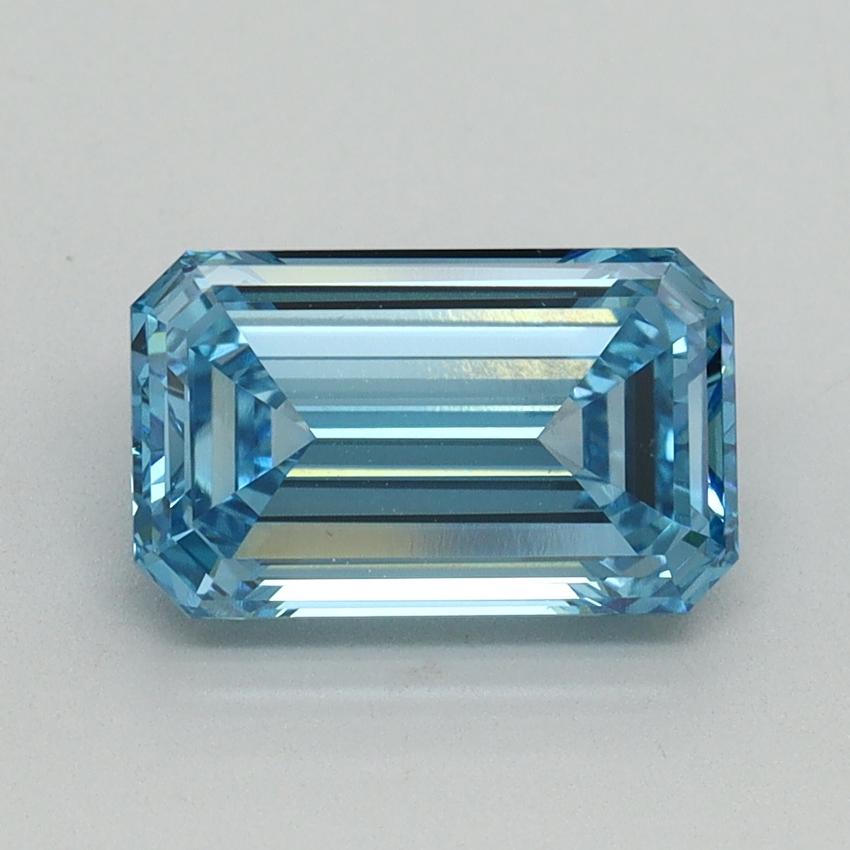 2.01 Ct. Fancy Vivid Blue Emerald Lab Grown Diamond