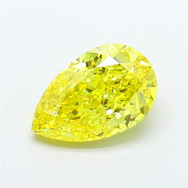 2.02 Ct. Fancy Vivid  Yellow Pear Lab Grown Diamond