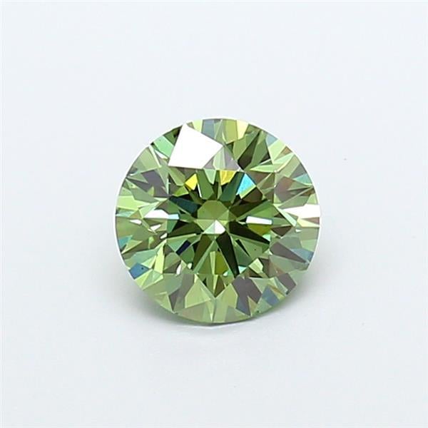 1.07 Ct. Fancy Vivid  Green Round Lab Grown Diamond