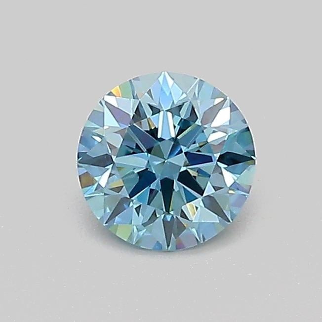 0.53 Ct. Fancy Vivid  Blue Round Lab Grown Diamond