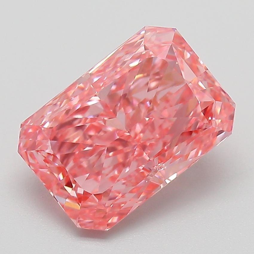 3.02 Ct. Fancy Pink Radiant Lab Grown Diamond