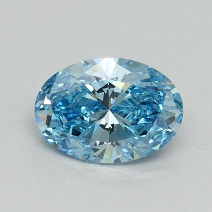0.57 Ct. Fancy Vivid Malibu Blue Oval Lab Grown Diamond