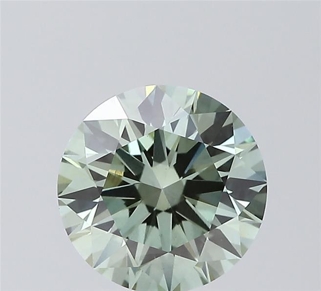 2.09 Ct. Fancy Vivid Green Round Lab Grown Diamond