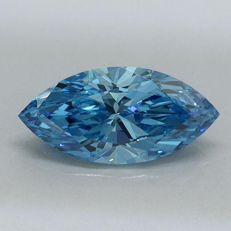 0.60 Ct. Fancy Vivid Malibu Blue Marquise Lab Grown Diamond