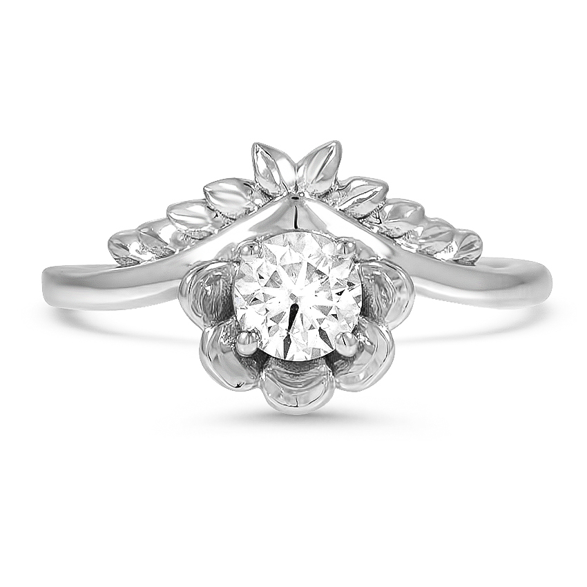 Custom Sculpted Nature-Inspired Diamond Ring