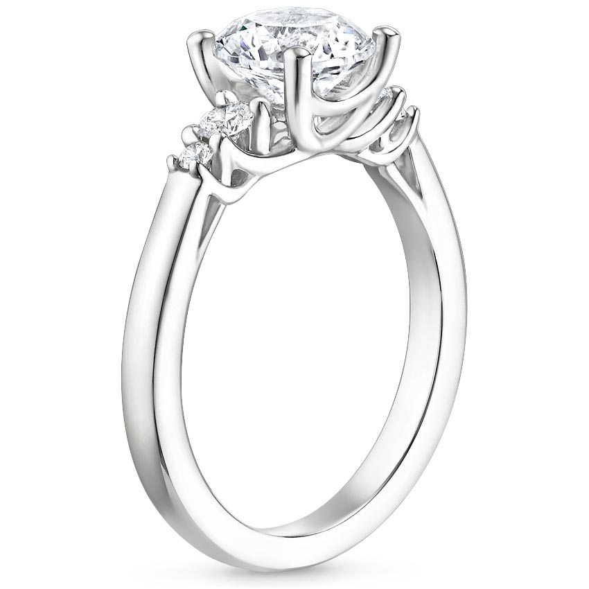 18K White Gold Rialto Diamond Ring, large side view
