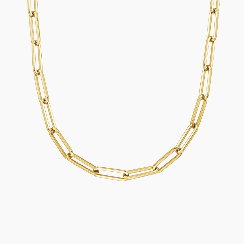 14K Yellow Gold The Luxe Trendsetter Herringbone and Paperclip Chain Necklace Set, large additional view 2