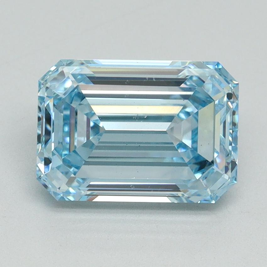 2.56 Ct. Fancy Intense Blue Emerald Lab Grown Diamond