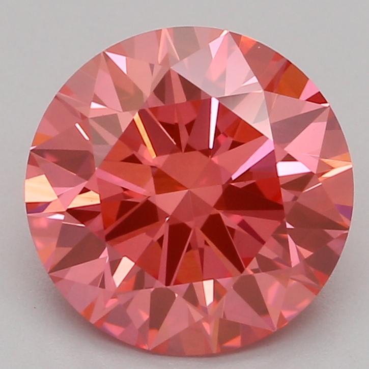 1.52 Ct. Fancy Vivid Pink Round Lab Grown Diamond