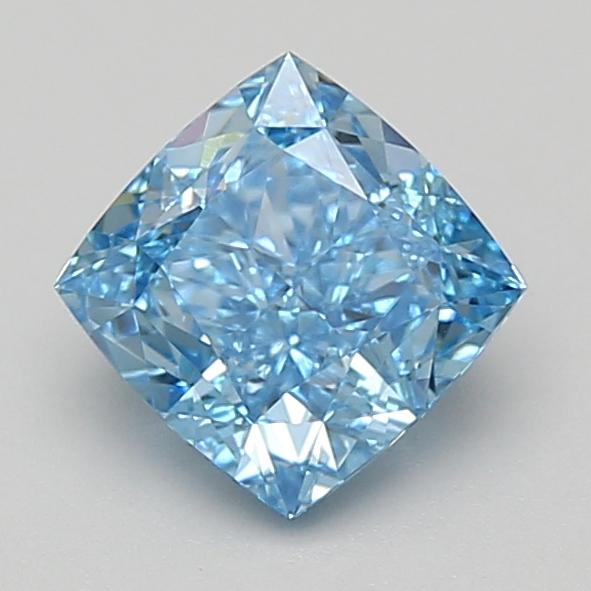 1.59 Ct. Fancy Vivid Blue Cushion Lab Grown Diamond