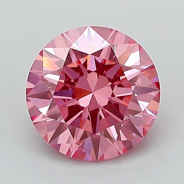1.12 Ct. Fancy Vivid Pink Round Lab Grown Diamond