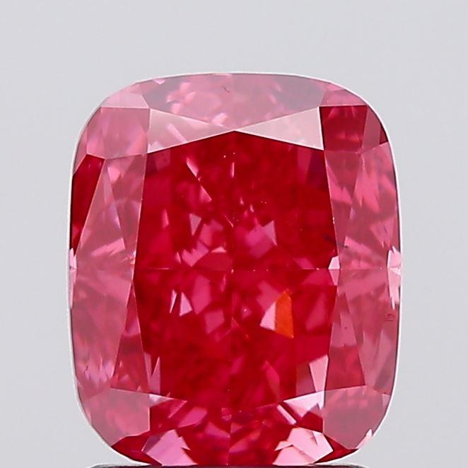 2.07 Ct. Fancy Vivid Pink Cushion Lab Grown Diamond