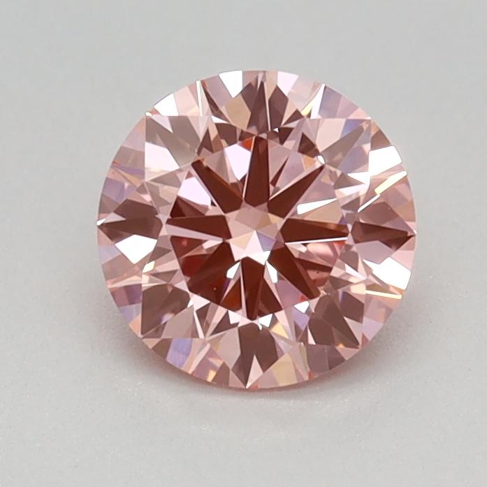 0.59 Ct. Fancy Vivid Pink Round Lab Grown Diamond