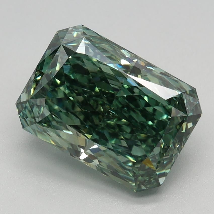 2.36 Ct. Fancy Vivid Green Radiant Lab Grown Diamond