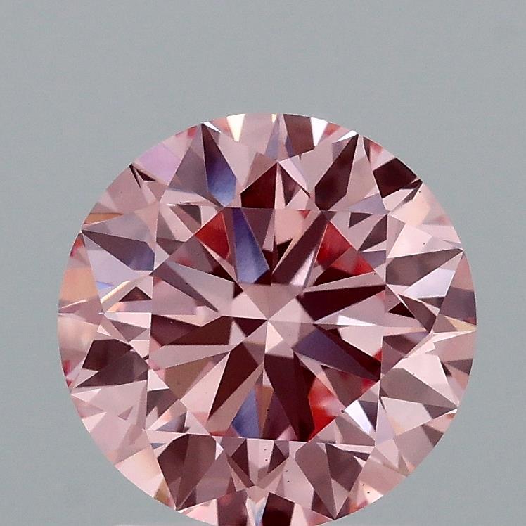 2.06 Ct. Fancy Vivid Pink Round Lab Grown Diamond