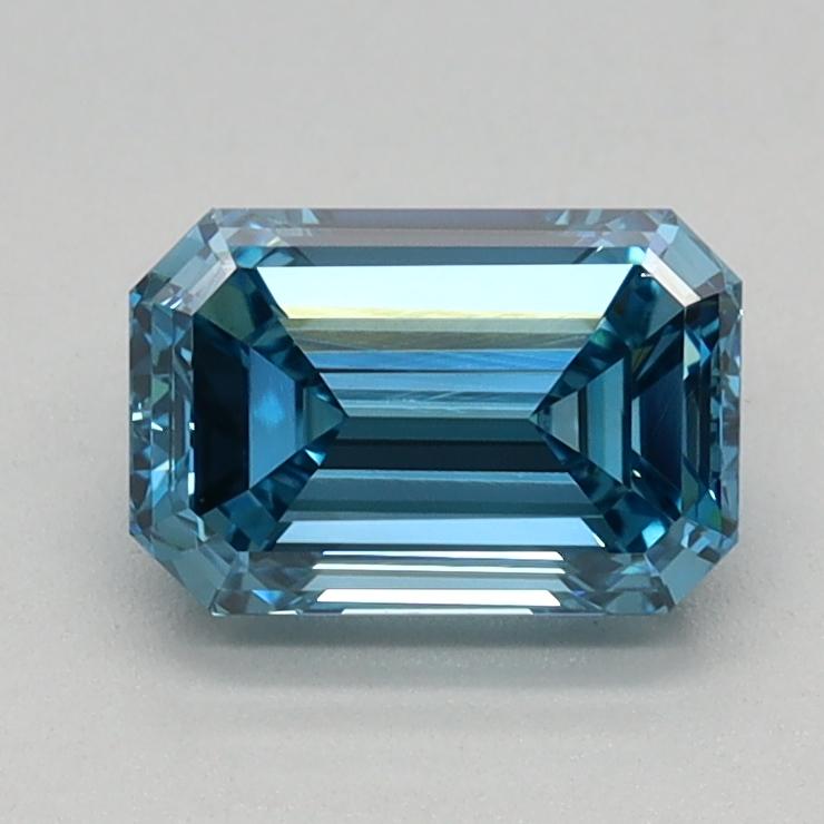 0.83 Ct. Fancy Vivid Blue Emerald Lab Grown Diamond