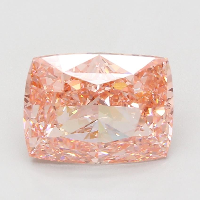 8.07 Ct. Fancy Vivid Pink Cushion Lab Grown Diamond
