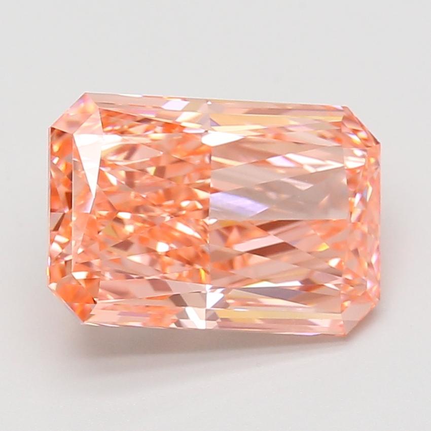 5.08 Ct. Fancy Vivid Pink Radiant Lab Grown Diamond