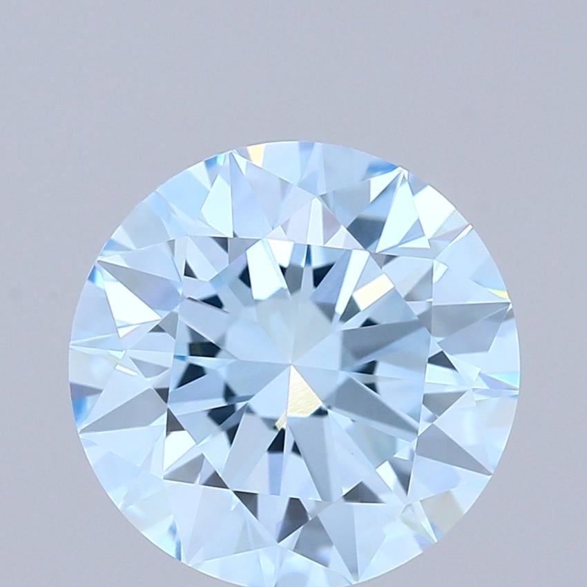2.59 Ct. Fancy Vivid Blue Round Lab Grown Diamond