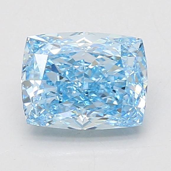 1.55 Ct. Fancy Vivid Blue Cushion Lab Grown Diamond