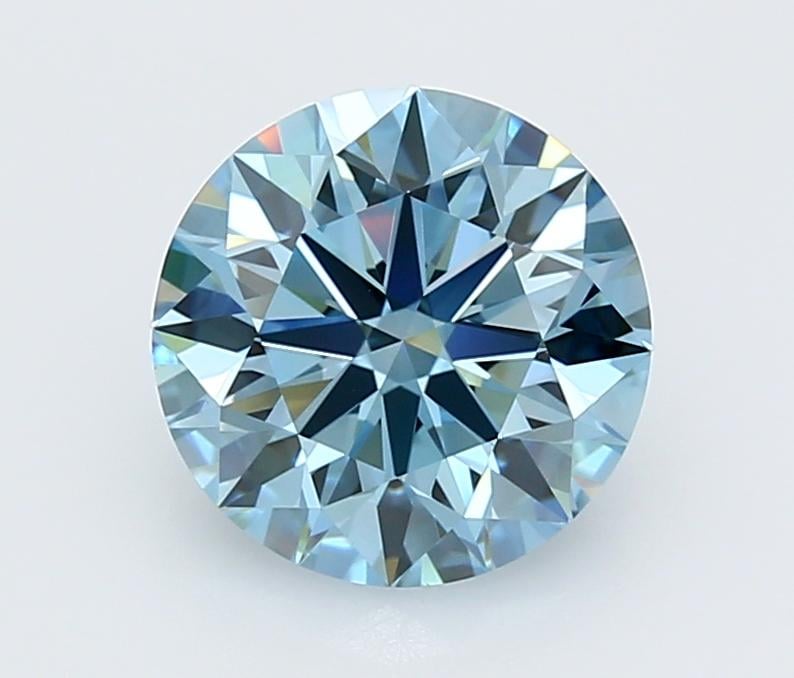 3.03 Ct. Fancy Vivid  Blue Round Lab Grown Diamond