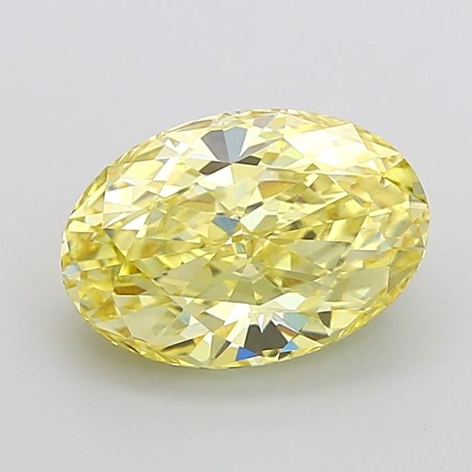 4.04 Ct. Fancy Intense None Yellow Oval Lab Grown Diamond