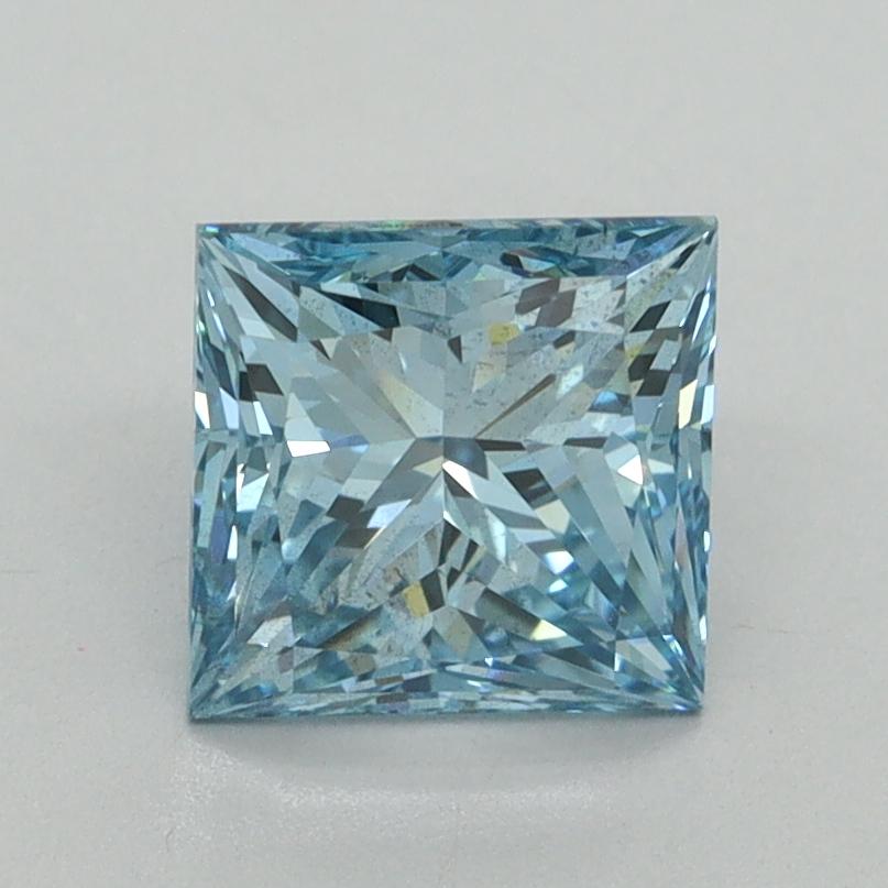 1.65 Ct. Fancy Vivid Blue Princess Lab Grown Diamond