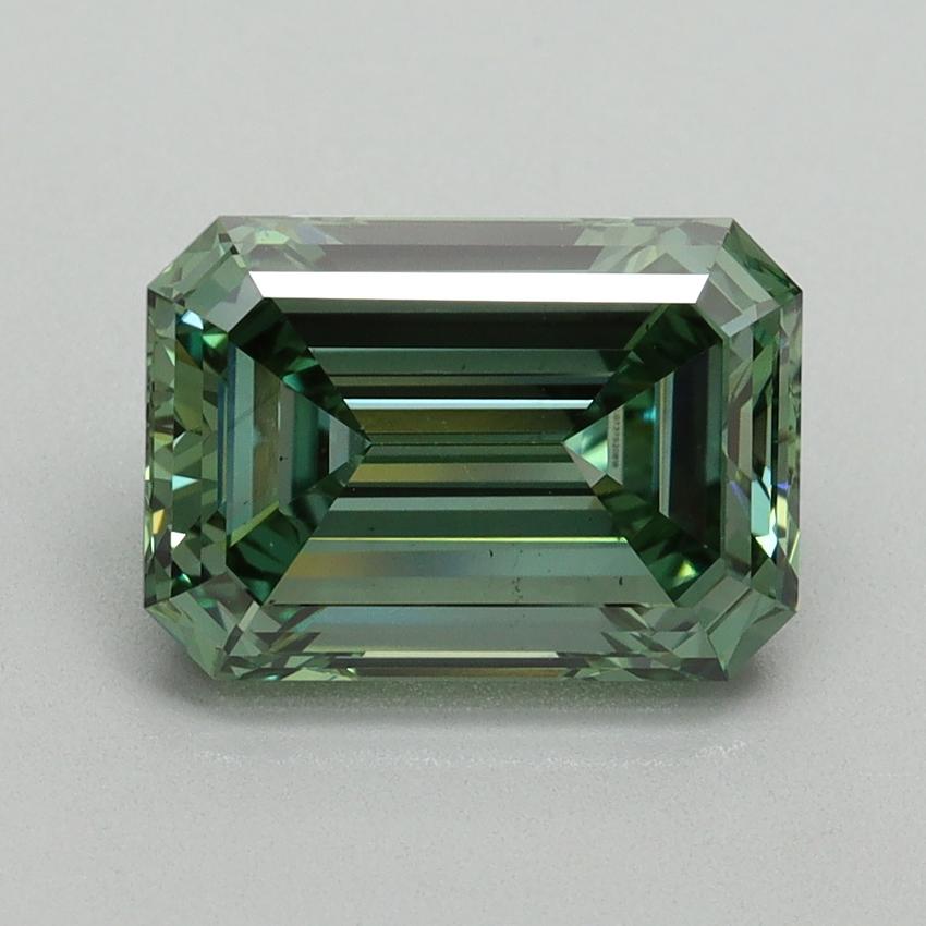 3.09 Ct. Fancy Vivid Green Emerald Lab Grown Diamond